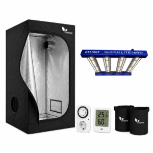 Kit Indoor Inicio 80x80 con Panel LED Quantum Lite 160W y Accesorios