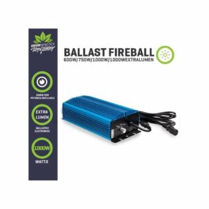 Balastro Electrónico Regulable Fireball 600/1000W Extra Lumen – Grow Genetics